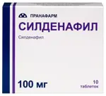 Силденафил, 100 мг, таблетки, покрытые пленочной оболочкой, 10 шт. фото