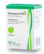 Омепразол ПСК, 40 мг, лиофилизат для приготовления раствора для инфузий, 1 шт. фото