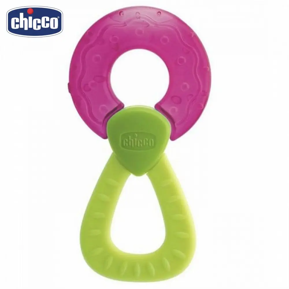 Chicco Fresh Relax Прорезыватель-игрушка охлаждающий силиконовый Кольцо розовое, 4+ мес, 1 шт, арт. 2039 фото