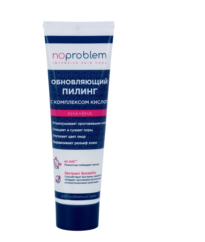 Noproblem обновляющий пилинг с комплексом кислот АНА+BHA для проблемной кожи, пилинг, 100 мл, 1 шт. фото