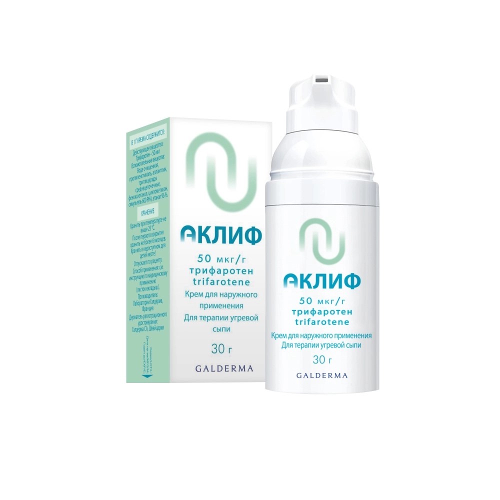 Аклиф, 50 мкг/г, крем для наружного применения, 30 г, 1 шт. фото