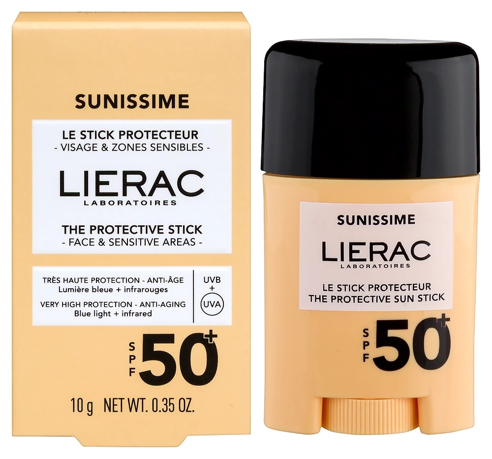 Lierac Sunissime Стик для лица и чувствительных зон солнцезащитный SPF 50+, стик, 10 г, 1 шт. фото