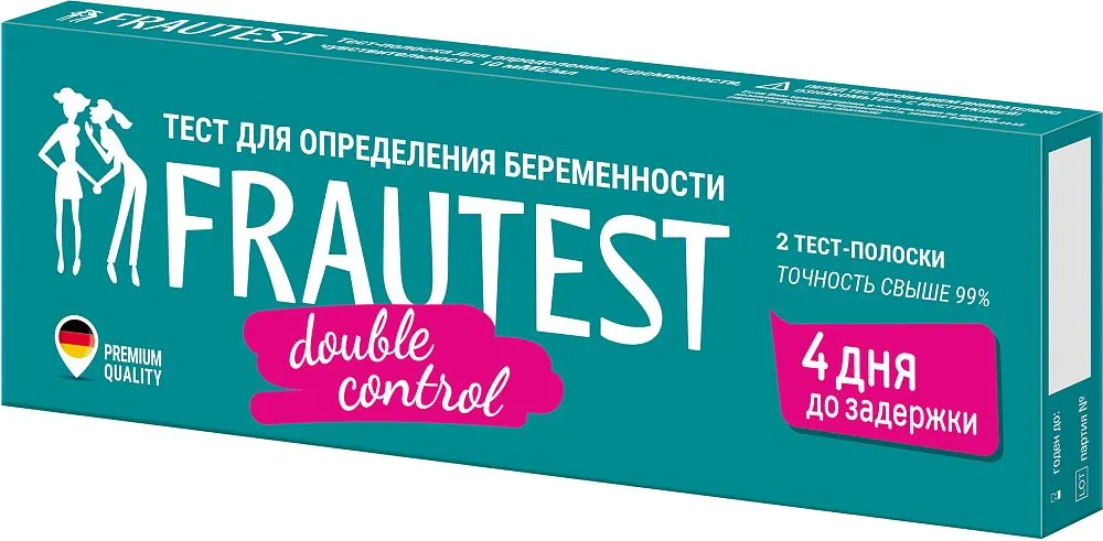 Frautest Double Control Тест на беременность, 2 шт. фото