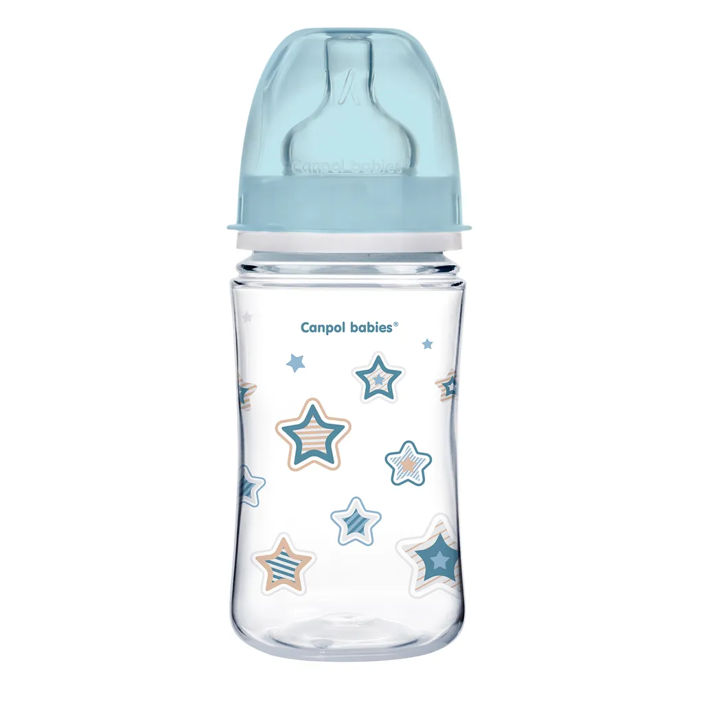 Canpol EasyStart Newborn baby Бутылочка антиколиковая с широким горлышком, 240 мл, 1 шт, цвет в ассортименте, 0+ мес, арт. 35/217 фото