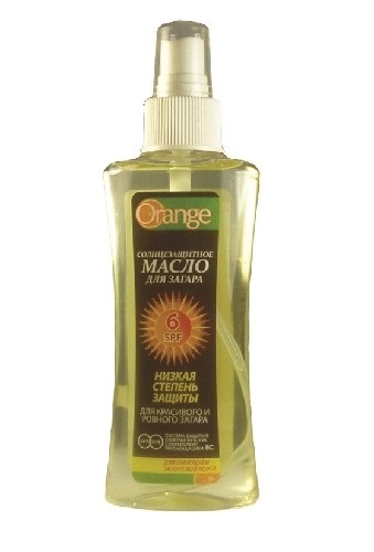Orange Масло солнцезащитное для загара SPF 6, масло солнцезащитное, 100 мл, 1 шт, SPF 6 фото