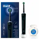Oral-b Vitality Pro D103.413.3 Электрическая зубная щетка, щетка зубная электрическая, 1 шт, черного цвета, + нить зубная Essential Floss мятная 50м фото