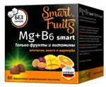 Smart Fruits Mg+B6 smart, пастилки жевательные, 60 шт, апельсин + манго + маракуйя фото