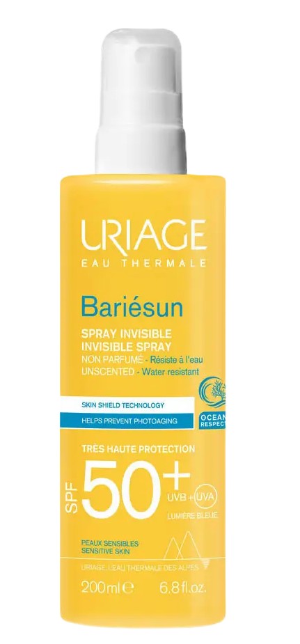 Uriage Bariesun спрей невидимый без ароматизаторов SPF50+, спрей, 200 мл, 1 шт. фото