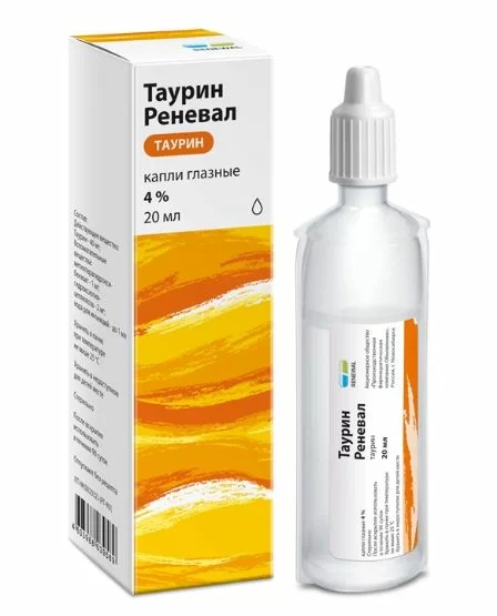 Таурин Реневал, 4%, капли глазные, 20 мл, 1 шт. фото