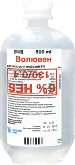Волювен, 6%, раствор для инфузий, 500 мл, 10 шт. фото