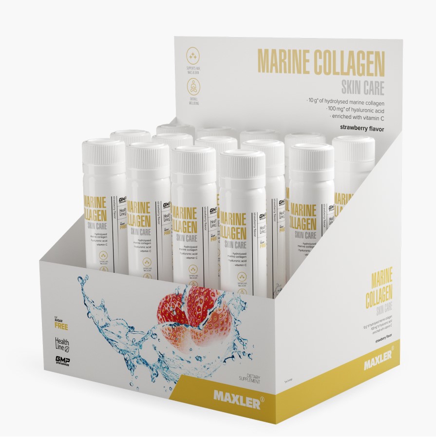 Maxler Морской коллаген для кожи, раствор, 25 мл, 14 шт, клубника фото