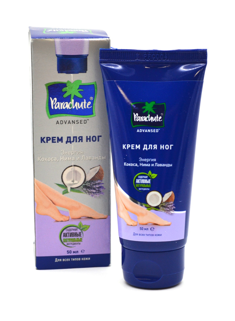 Parachute Крем для ног Энергия кокоса нима и лаванды, крем для ног, 50 мл, 1 шт. фото