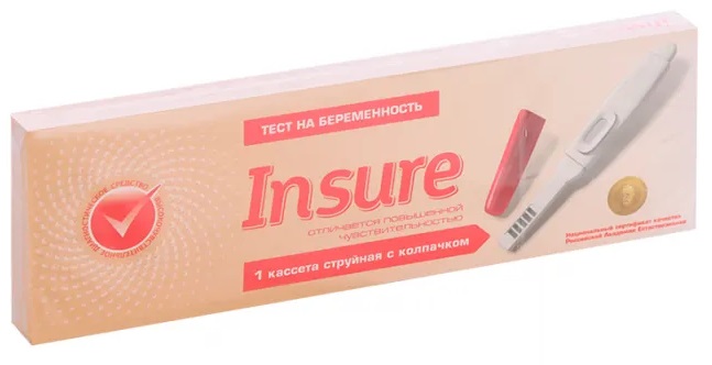 Insure Тест на беременность высокочувствительный, тест-кассета, 1 шт. фото