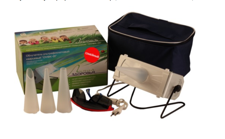 Облучатель ультрафиолетовый кварцевый ОУФК-01, 1 шт, комплектация Семейный фото