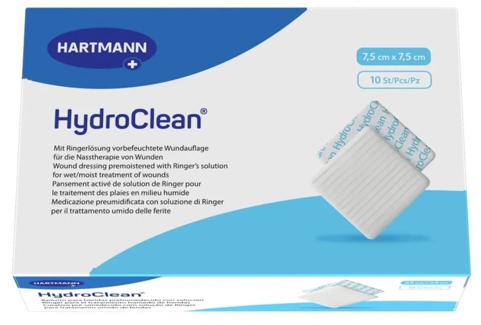 Hydroclean Повязка гидроактивная для заживления ран во влажной среде, 7.5 см х 7.5 см, повязка стерильная, 10 шт. фото