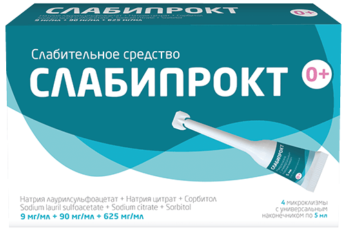 Слабипрокт, раствор для ректального введения, 5 мл, 4 шт. фото