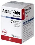 Алзер-Эйч, 10 мг, таблетки, покрытые пленочной оболочкой, 30 шт. фото