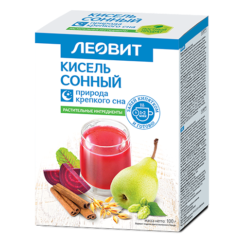 Леовит Кисель Сонный, порошок, 20 г, 5 шт. фото