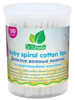 Dr. Tuttelle, ватные палочки, 150 шт, со спиралевидной намоткой фото