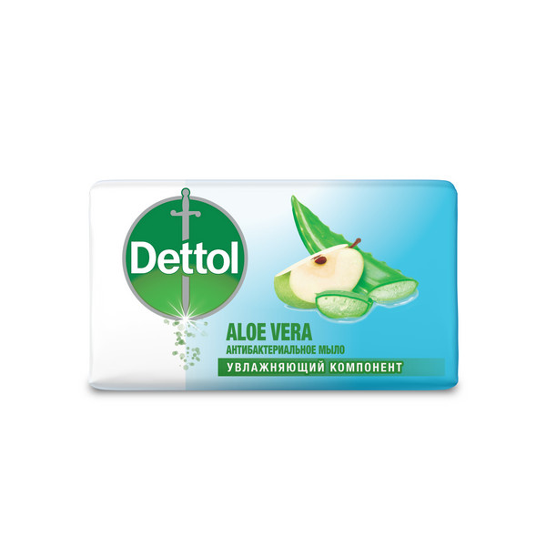 Dettol Мыло туалетное Антибактериальное алоэ, 100 г, 1 шт. фото