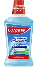 Colgate Тройное Действие, ополаскиватель полости рта, 500 мл, 1 шт. фото