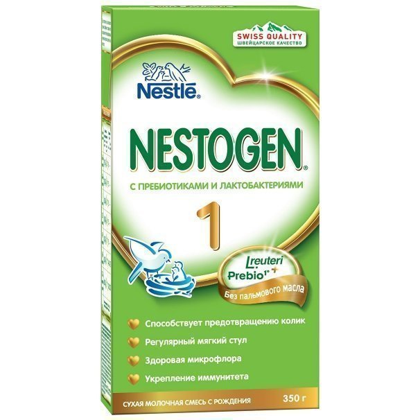 Nestogen 1, смесь молочная сухая, 350 г, 1 шт, для детей с рождения, с пребиотиками и лактобактериями фото