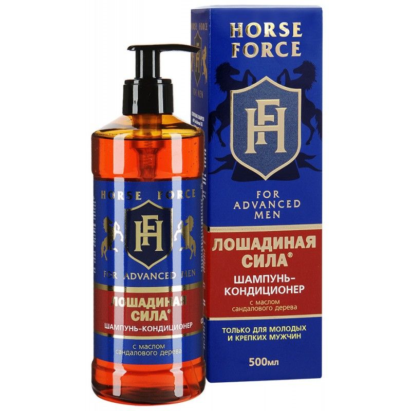 Лошадиная сила Шампунь-кондиционер с маслом сандалового дерева, шампунь-кондиционер, 500 мл, 1 шт, для мужчин фото