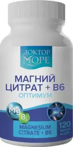 Доктор Море Магний цитрат + В6 Оптимум, капсулы, 120 шт. фото
