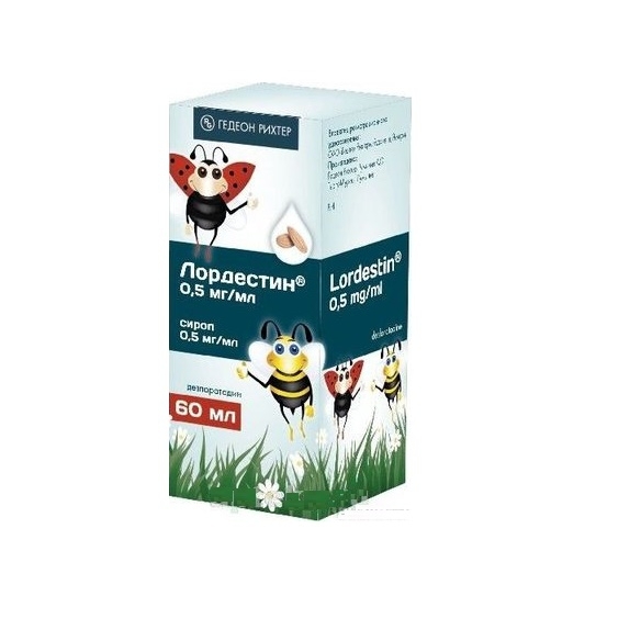 Лордестин, 0.5 мг/мл, сироп, 60 мл, 1 шт. фото