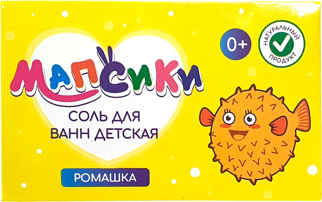 Мапсики Детская Морская соль для ванн, соль для ванн, 150 г, 1 шт, с экстрактом ромашки фото