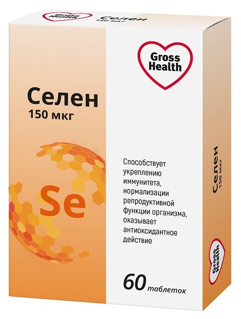 Gross Health Селен, 150 мкг, таблетки, 60 шт. фото