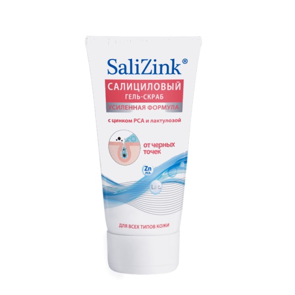 Salizink Гель-скраб для умывания от черных точек, скраб, 150 мл, 1 шт. фото