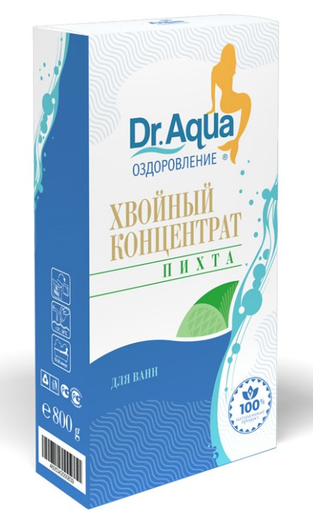 Dr. Aqua Концентрат хвойный для ванн, порошок гранулированный, 800 г, 1 шт, пихта фото