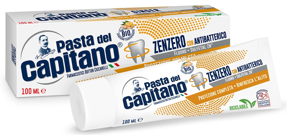 Pasta del Capitano Зубная паста абсолютная защита имбирь, паста зубная, 100 мл, 1 шт. фото