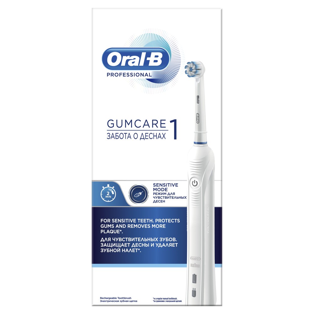 Oral-b PRO Gumcare 1 щетка зубная электрическая, щетка зубная, 1 шт. фото
