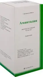 Амантадин, 0.4 мг/мл, раствор для инфузий, 500 мл, 1 шт. фото
