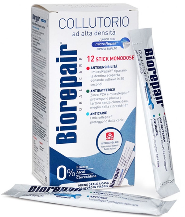 Biorepair ополаскиватель антибактериальный, раствор для полоскания полости рта, 12 мл, 12 шт, в стиках фото