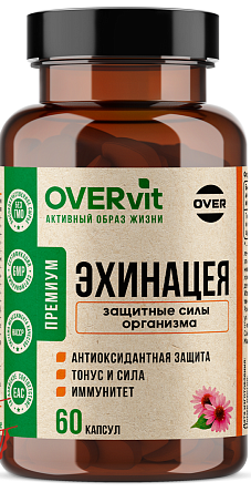 OVERvit Эхинацея, капсулы, 60 шт. фото