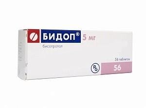 Бидоп, 5 мг, таблетки, 56 шт. фото