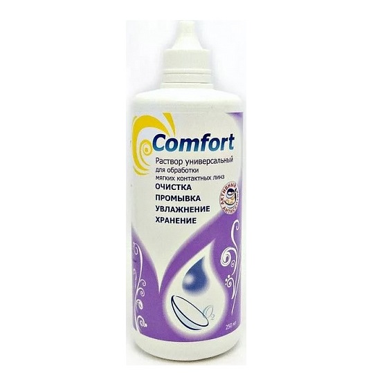 Optimed Comfort раствор универсальный, 250 мл, 1 шт, для обработки мягких контактных линз фото