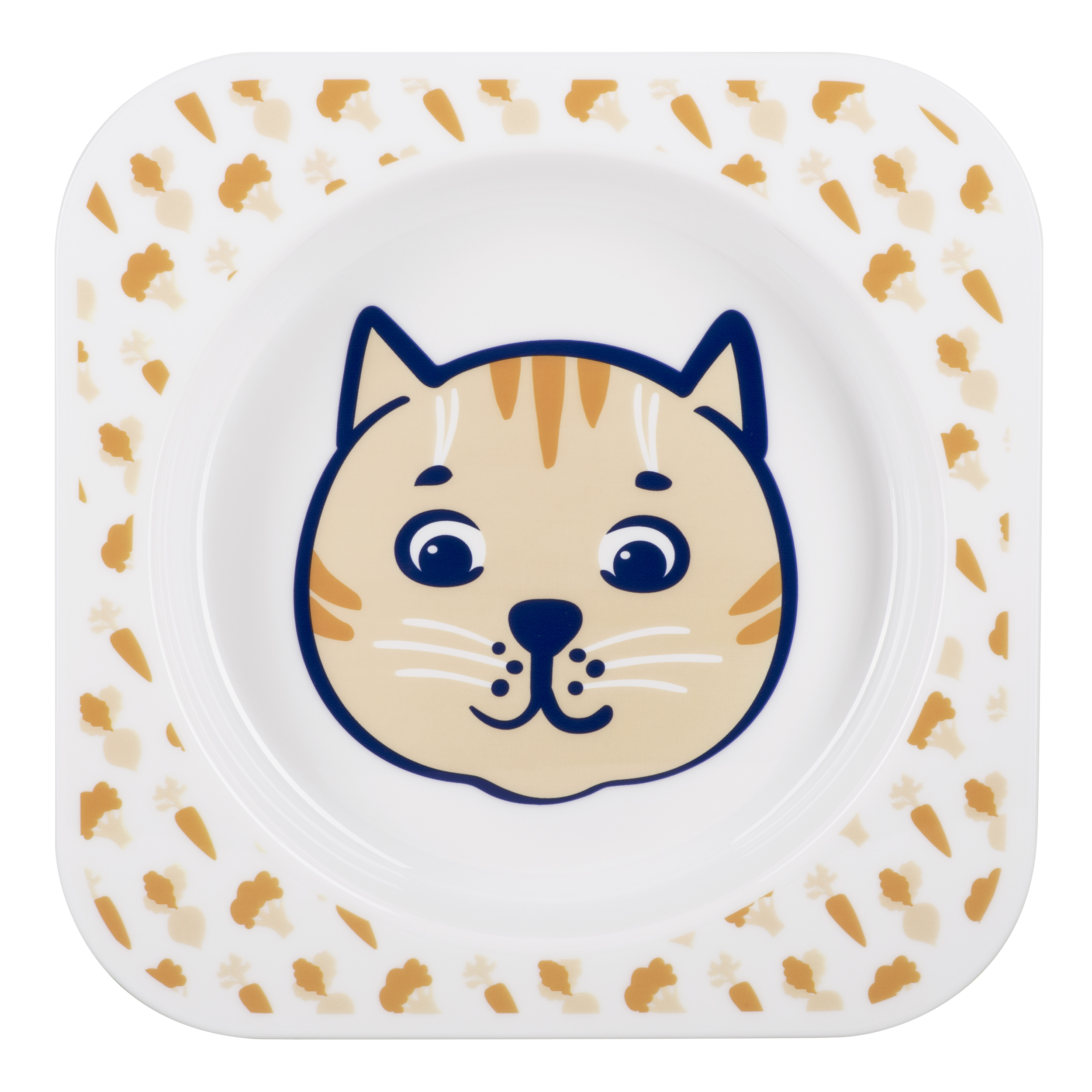 Курносики Тарелка пластиковая для вторых блюд Веселый поваренок котёнок, 1 шт, арт. 17373 фото