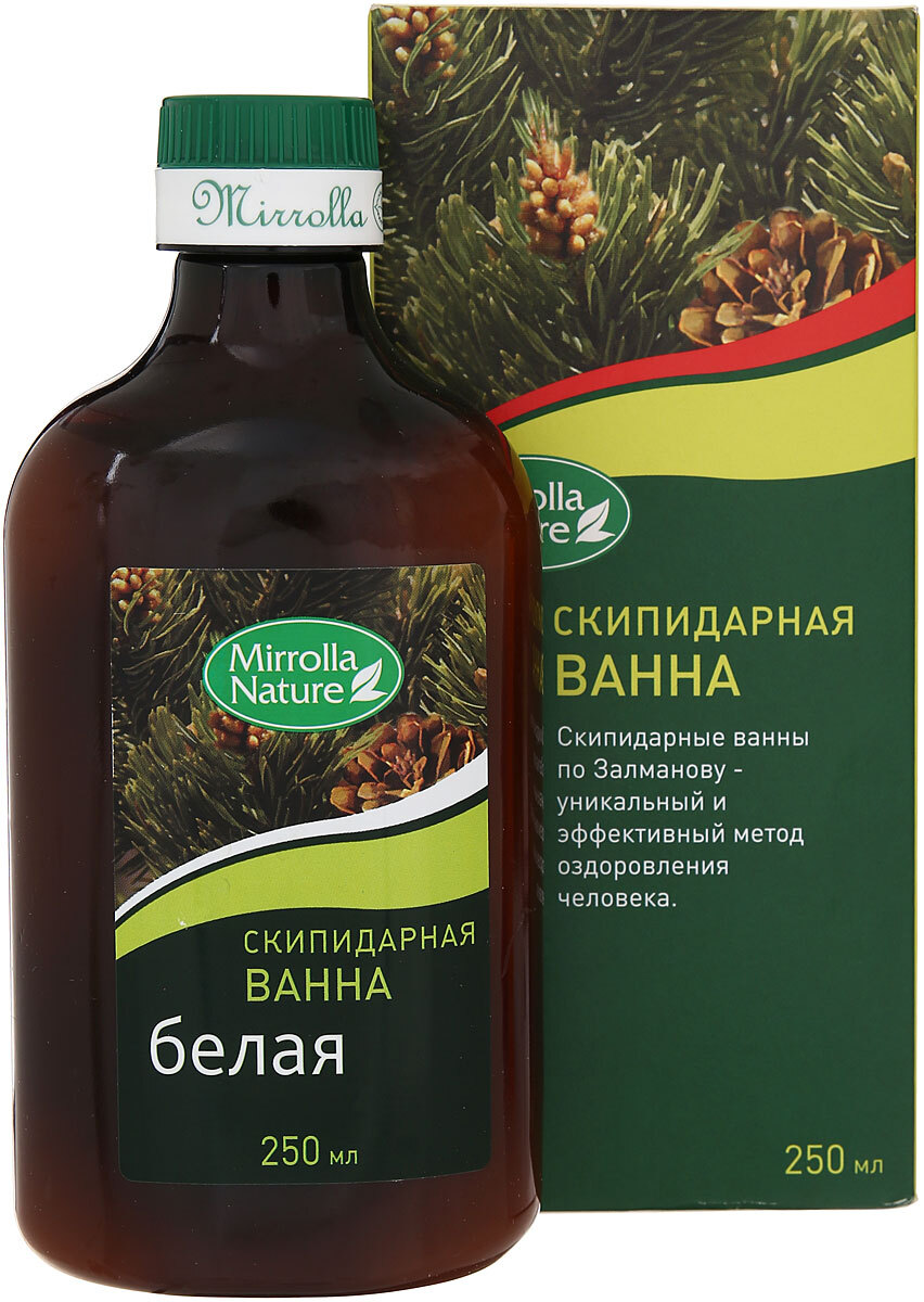 Mirrolla Скипидарная эмульсия для ванн, раствор, 250 мл, 1 шт, белого цвета фото