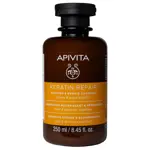 Apivita Шампунь питательный и восстанавливающий с растительным кератином и мёдом, шампунь, 250 мл, 1 шт. фото