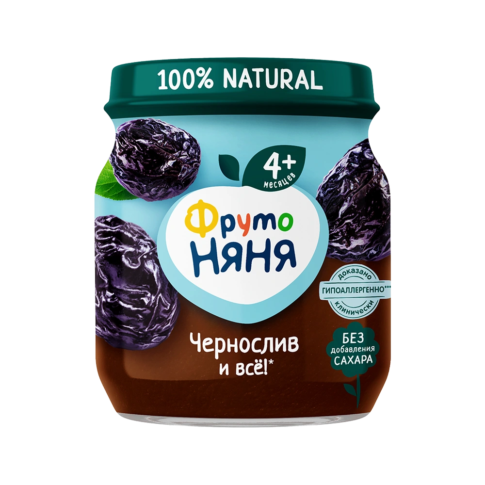 Фрутоняня детское пюре, пюре, 100 г, 1 шт, чернослив фото