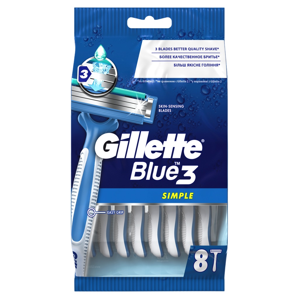 Gillette Blue Simple 3 Станки одноразовые, 8 шт. фото