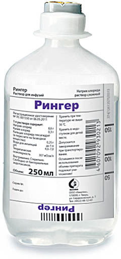 Рингер, раствор для инфузий, 250 мл, 10 шт. фото