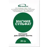 Магния сульфат, порошок для приготовления раствора для приема внутрь, 25 г, 1 шт. фото