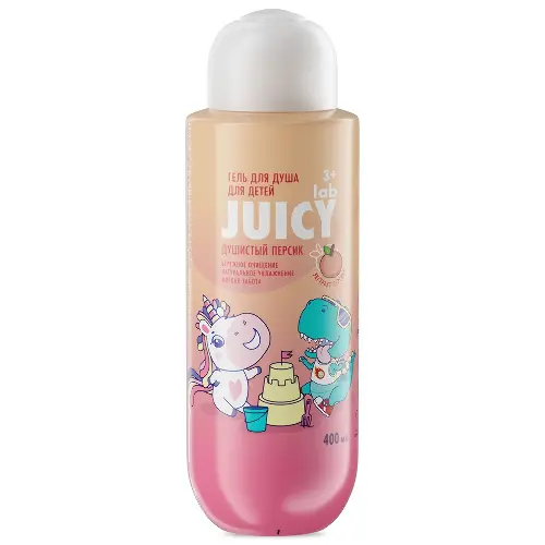 Splat juicy lab гель для душа детский, гель для душа, 400 мл, 1 шт, душистый персик фото