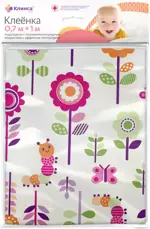 Клинса Кидс Клеенка подкладная с ПВХ покрытием, 0.7 м х 1 м, 1 шт, детская, с рисунком фото