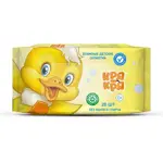 Кря-Кря салфетки влажные детские, салфетки гигиенические, 20 шт, с экстрактом ромашки фото